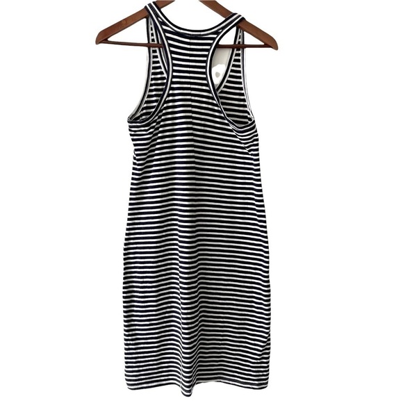 ❌SOLD❌ j. Crew Tank Dress with Racerback Navy and White Stripe Mini - Picture 2 of 5